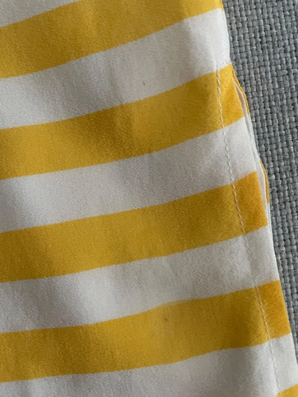 J. Crew Carrie Silk Midi Dress 0 Yellow White Stripe Cami Racerback Side Slit
